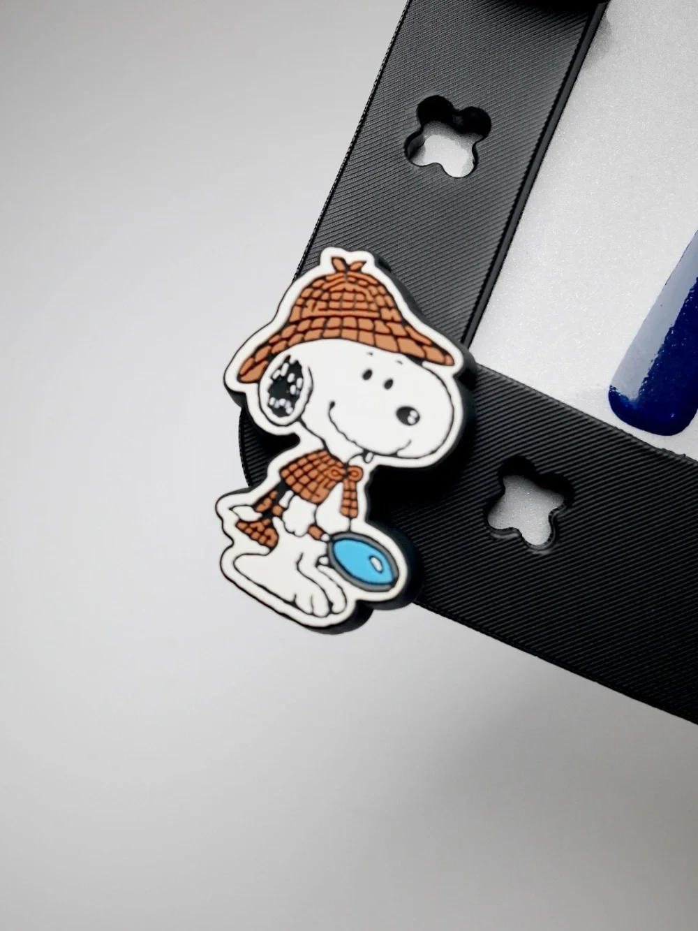 Peanuts Character Black License Plate Frame with Snoopy & Friends
